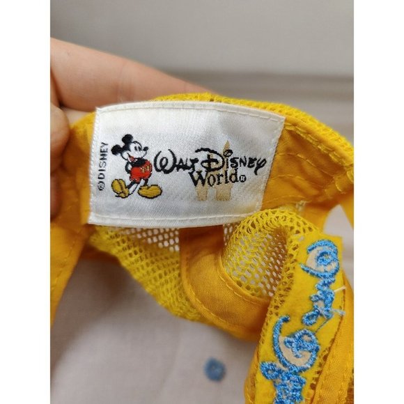 Vintage Walt Disney World Tinkerbell Snapback Hat Corduroy Embroidered Patch - Picture 10 of 11